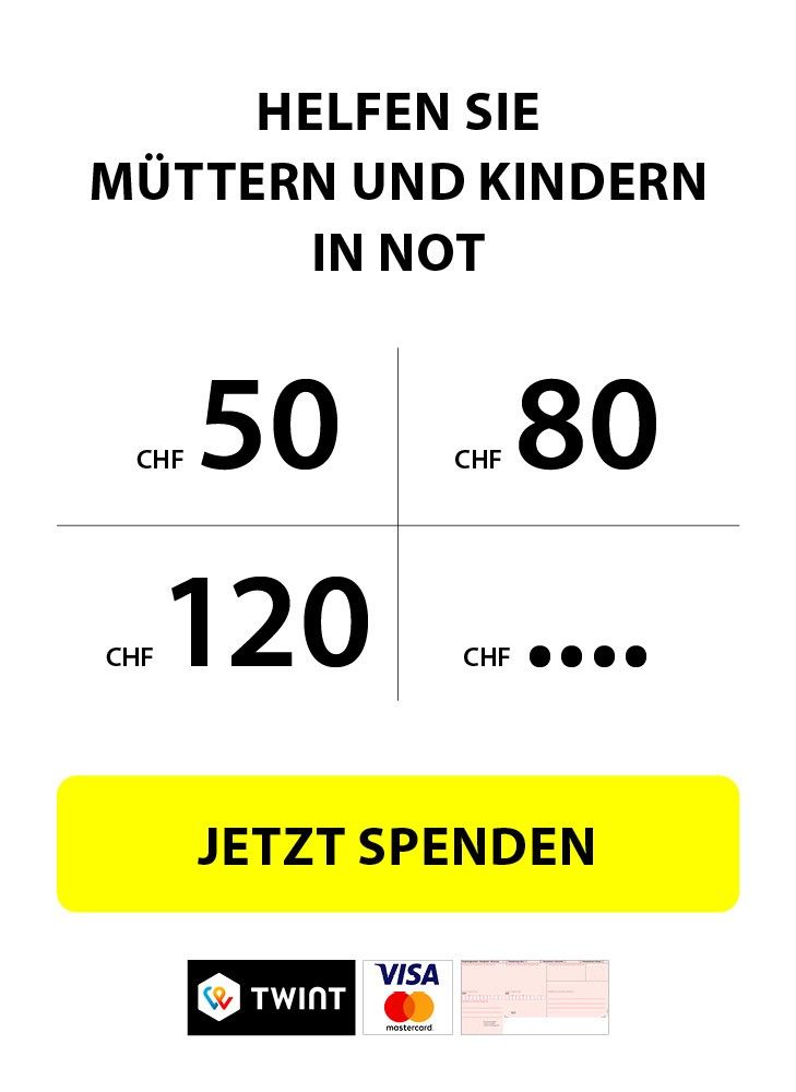 Spenden für Kinder und Mütter in Not